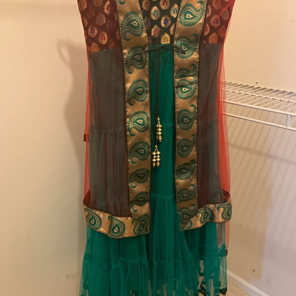 Indian Pakistani anarkali with jacket/koti - Picture 3 of 7